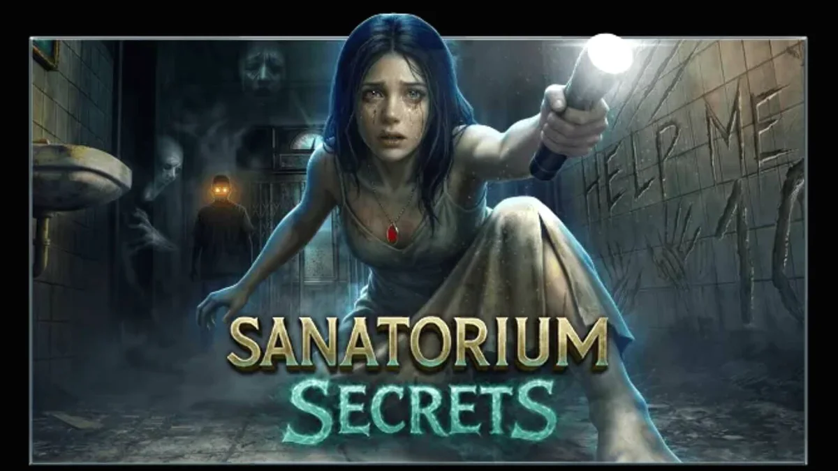 Interface sombria e misteriosa do slot Sanatorium Secrets com temática de asilo